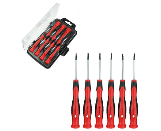 Precision screwdriver set, 6 pcs, CrV steel - TISTO