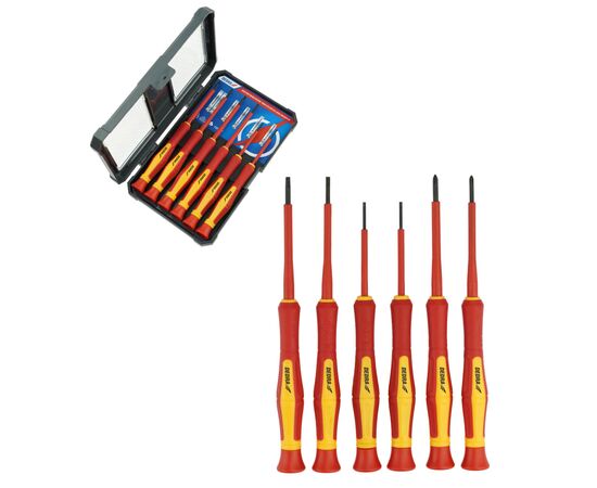 Set of precision insulated screwdrivers 6 pcs - TISTO