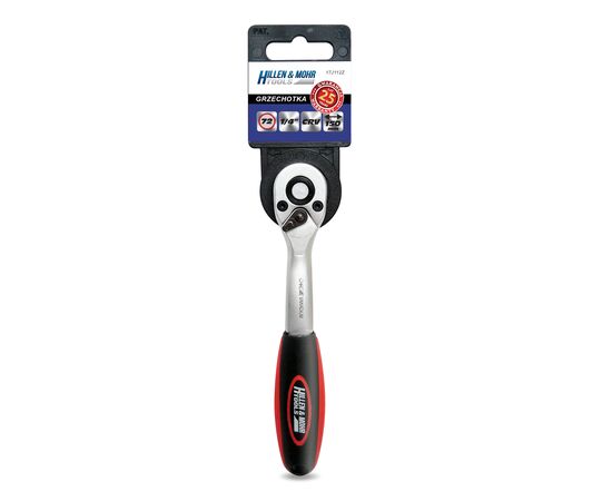 1/4 "" ratchet, 72T, CRV 6140, bent two-material handle - TISTO