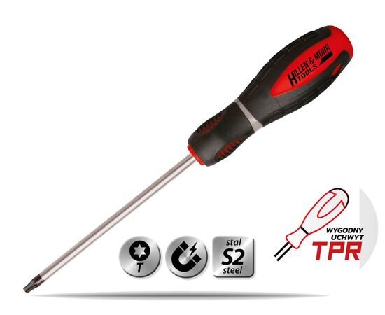 Screwdriver Torx T6x60mm, S2 steel, 3-material handle - TISTO