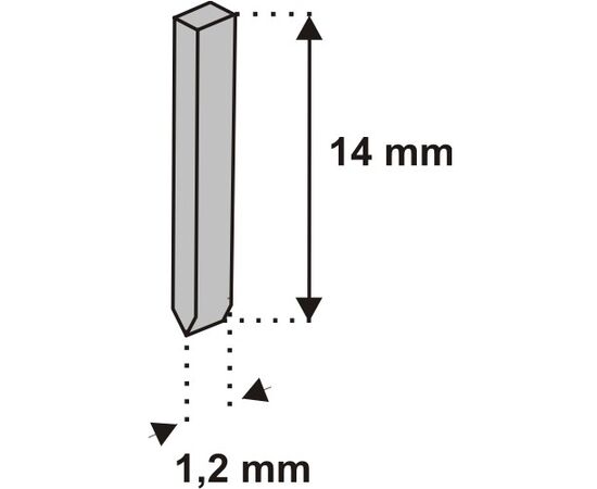 Stifter 14 mm 1000 stk. tykkelse 1,2 model D11I - TISTO