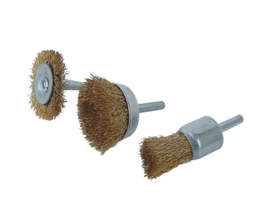 3 steel brushes for drills - TISTO