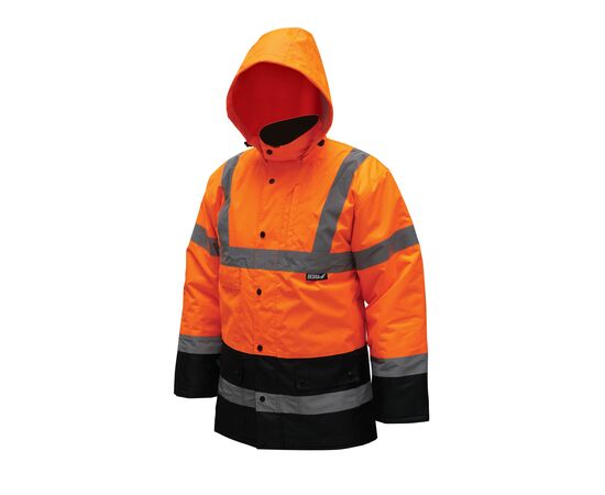 Szigetelt fényvisszaverő kabát "" parka "" M méret, narancssárga - TISTO