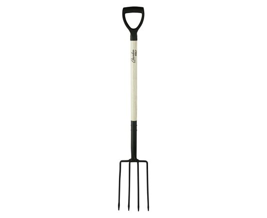 Digging fork, wooden handle, D handle, plastic 120cm - TISTO
