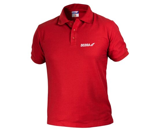 Koszulka męska polo M, czerwona, 35%bawełna + 65%poliester - TISTO