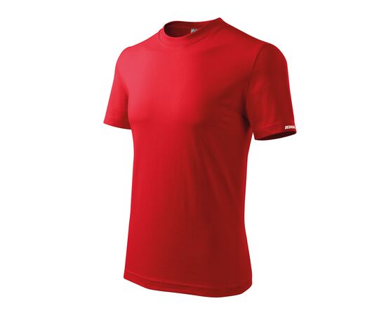 T-skjorte for menn M, rød, 100% bomull - TISTO