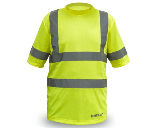 Koszulka męska t-shirt odblaskowa, żółta rozm XL - TISTO