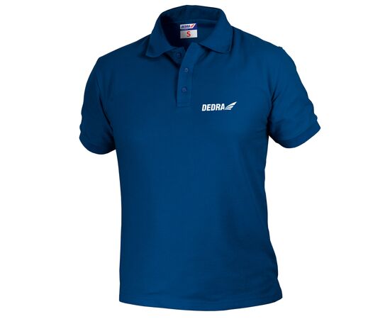 Polo shirt, men&#39;s L, navy blue, 35% cotton + 65% polyester - TISTO