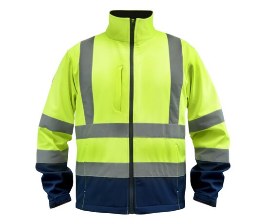 Reflekterende softshell jakke, størrelse L, gul - TISTO