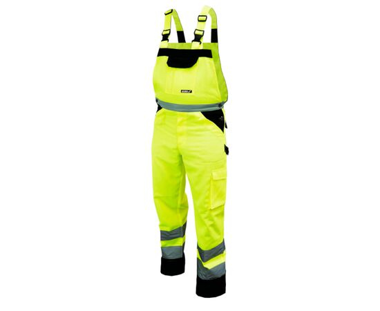 Reflective safety dungarees, size S, yellow - TISTO