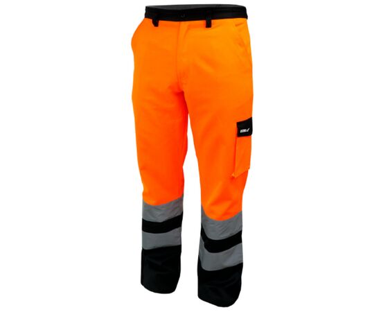 Fényvisszaverő biztonsági nadrág, L méret, narancs - TISTO