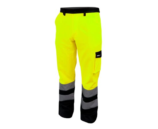 Fényvisszaverő biztonsági nadrág, L méret, sárga - TISTO