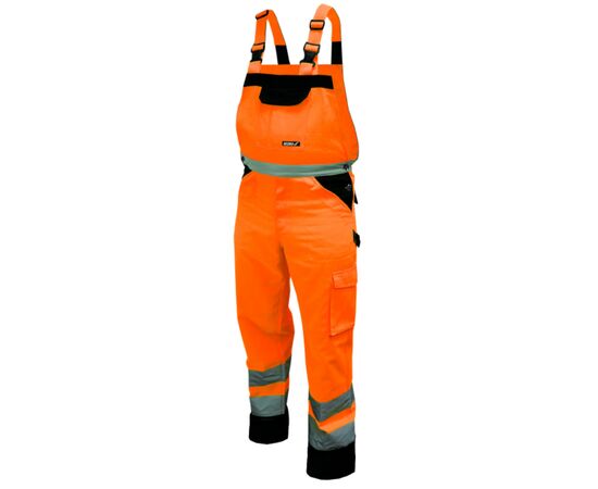 Pantalón peto de protección reflectante, talla L, naranja - TISTO