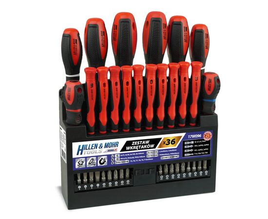 Set of 36 pcs screwdrivers and bits with stand, S2 steel - TISTO