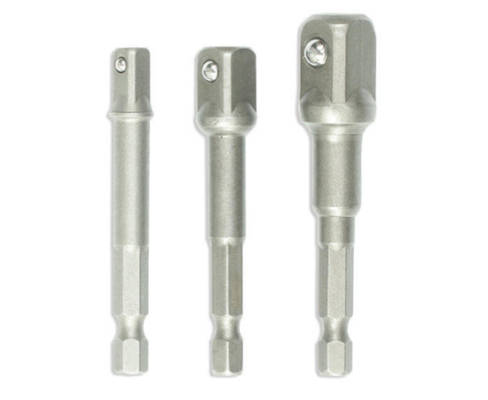 Set of adapters for sockets 3pcs: 1/2 "", 1/4 "", 3/8 "" - TISTO
