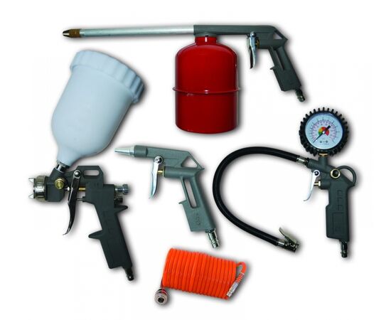 Set of accessories pneumat 5 pcs. (top spray gun tank) - TISTO