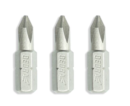 Set punte per cacciavite Phillips PH1 / 2 / 3x25mm, blister - TISTO