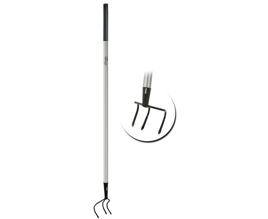 Garden trident with a metal handle, length 128 cm - TISTO