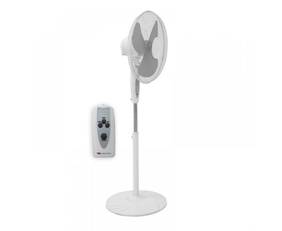 Ventilatore a piantana da 16 "" con telecomando da 45 W, bianco - TISTO