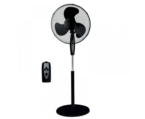 16 "" standing fan with 45W remote control, black - TISTO