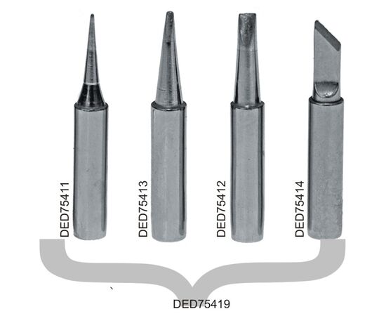 Copper tip 1.6mm for DED7541, DED7542, 2 pcs. - TISTO