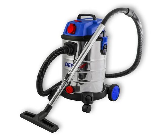 Workshop vacuum cleaner 1400W 30L, metal telescopic tube, water outlet - TISTO