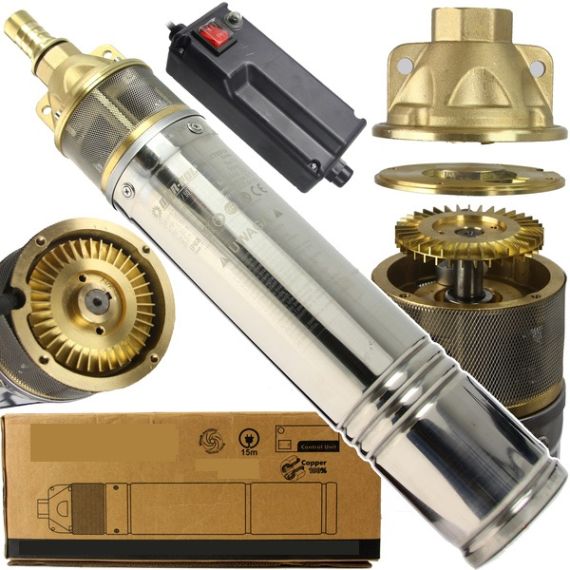 Dypbrønnpumpe 50 l/min 60 m 750 W 96 mm 230 V - TISTO