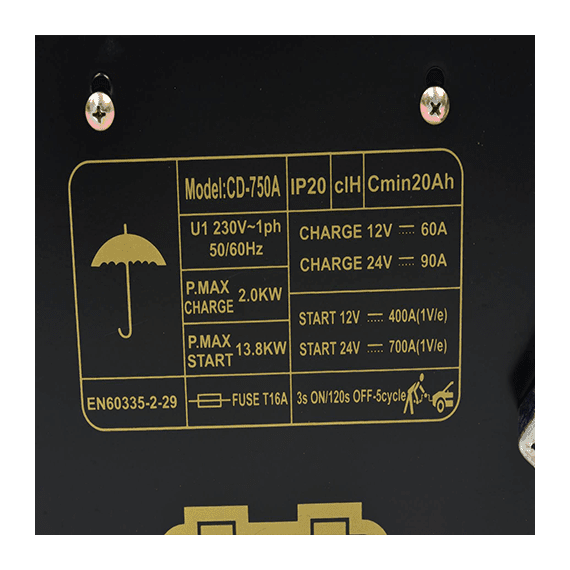 Battery charger and starter 12 V 400 A 24 V 700 A [CLONE] - TISTO