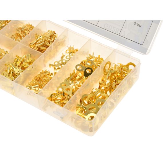 Komplet neizoliranih kabelskih čevljev za električne vodnike 450 kosov - TISTO Komplet neizoliranih kabelskih čevljev za električne vodnike 450 kosov - TISTO