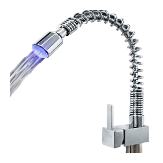 Grifo de cocina extraíble LED con semiarco - TISTO