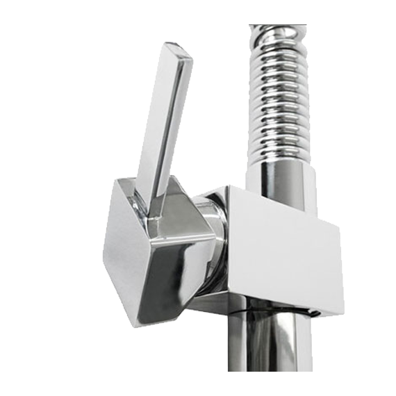 Uttrekkbar LED kjøkkenkran med halvbue - TISTO