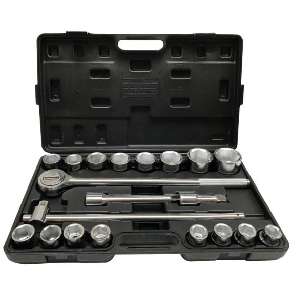 STECKSCHLÜSSEL-SATZ 21-TLG. 3/4" 6-WINKEL. - TISTO