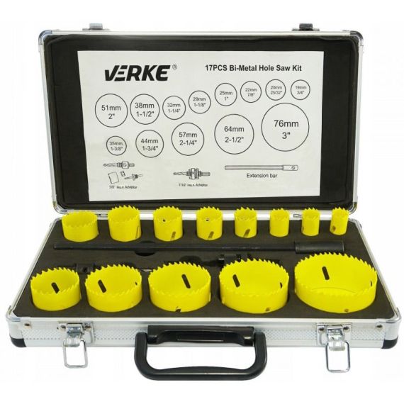 HOLE HOLE KIT FOR METAL 17 PCS - TISTO