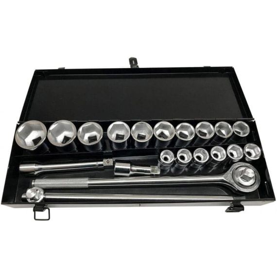 JEU DE CLÉS À DOUILLES 21 PCS 3/4 "COFFRET MÉTALLIQUE - TISTO