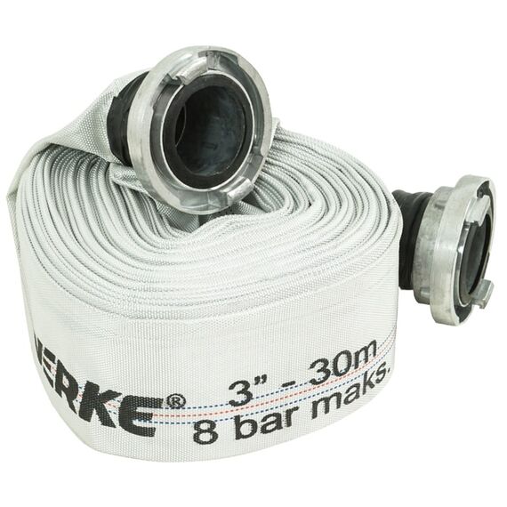 TUYAU D'EAU 3" x30m AVEC RACCORDS - TISTO