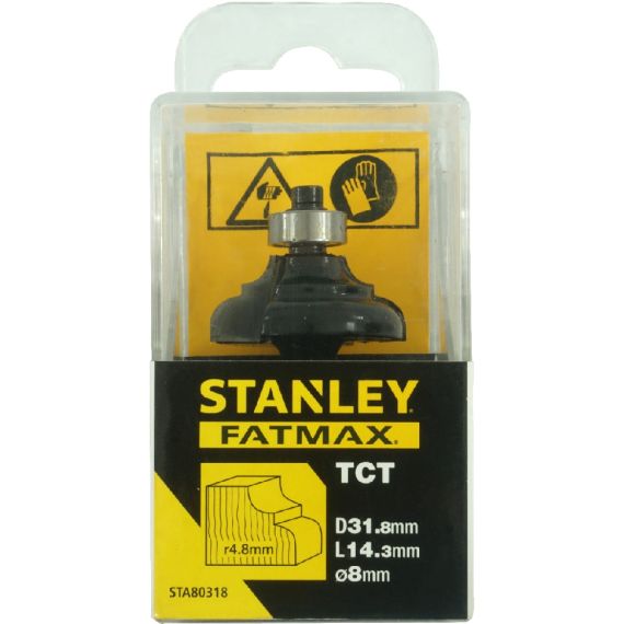 Fraise TCT / HM - manche Ø8 mm, forme r 4,8 x 31,8 mm (1 pièce) STANLEY FATMAX - TISTO