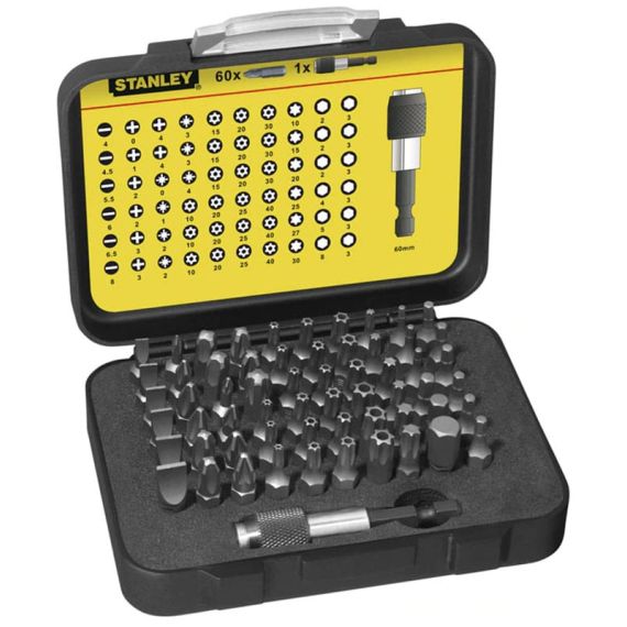 JEU D'EMBOUTS 61 PIÈCES. 1/4 ”STANLEY - TISTO
