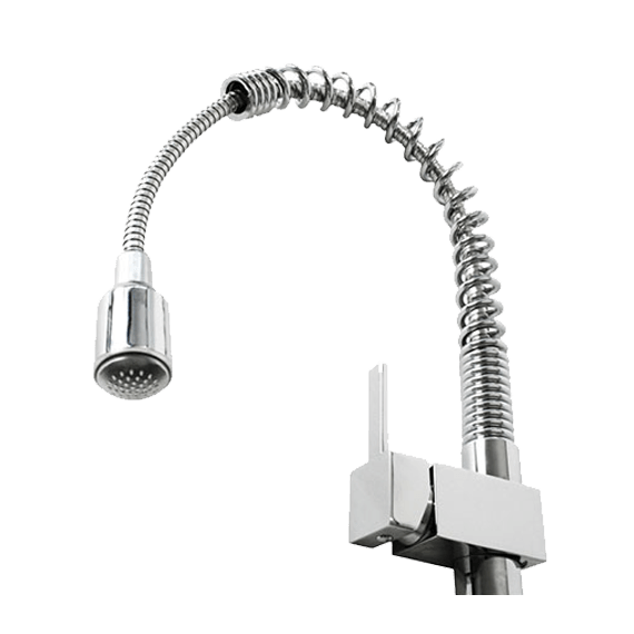 Uttrekkbar LED kjøkkenkran med halvbue - TISTO