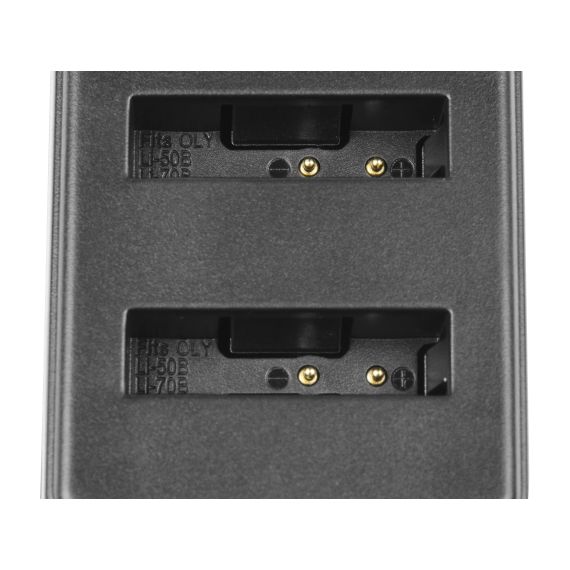 Dual Charger LI-50C for Olympus LI-50B, SZ-15 SZ-16 Tough 6000 8000 TG-810 TG-820 TG-830 TG-850 VR-370 XZ-1 - TISTO