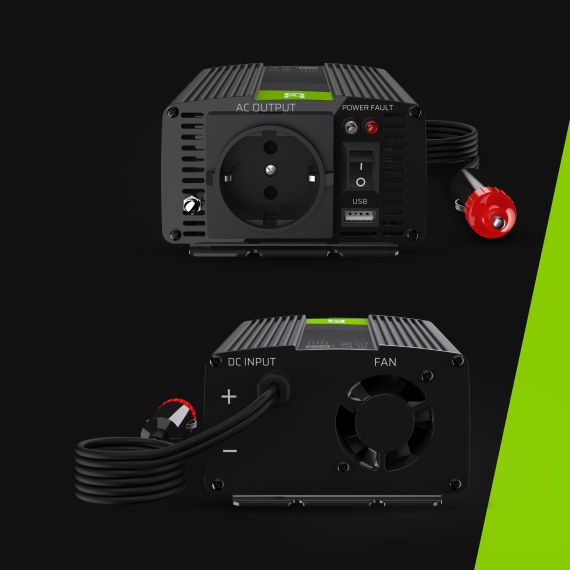 Spänningsomvandlare Inverter 12V till 230V 150W / 300W Ren sinusvåg - TISTO Spänningsomvandlare Inverter 12V till 230V 150W / 300W Ren sinusvåg - TISTO