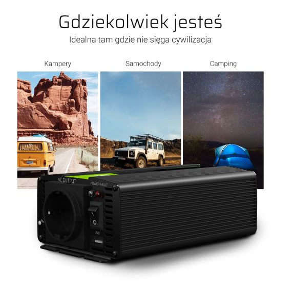 Convertitore di tensione Inverter 24V a 230V 300W / 600W Onda sinusoidale modificata - TISTO Convertitore di tensione Inverter 24V a 230V 300W / 600W Onda sinusoidale modificata - TISTO