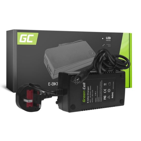 42V 2A (3 stift) laddare för 36V PLUG UK elcykelbatteri - TISTO