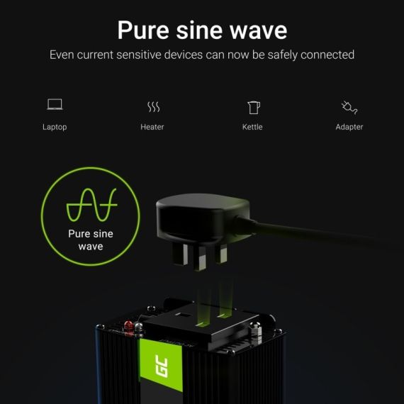 Pretvarač napona Inverter 12V na 230V 500W / 1000W čisti sinusni val UK PLUG - TISTO