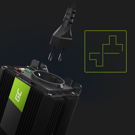 Convertitore di tensione Inverter 24V a 230V 300W / 600W Onda sinusoidale modificata - TISTO Convertitore di tensione Inverter 24V a 230V 300W / 600W Onda sinusoidale modificata - TISTO