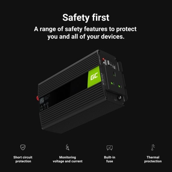 Convertitore di tensione Inverter da 24V a 230V 1000W / 2000W Onda sinusoidale pura UK PLUG - TISTO Convertitore di tensione Inverter da 24V a 230V 1000W / 2000W Onda sinusoidale pura UK PLUG - TISTO
