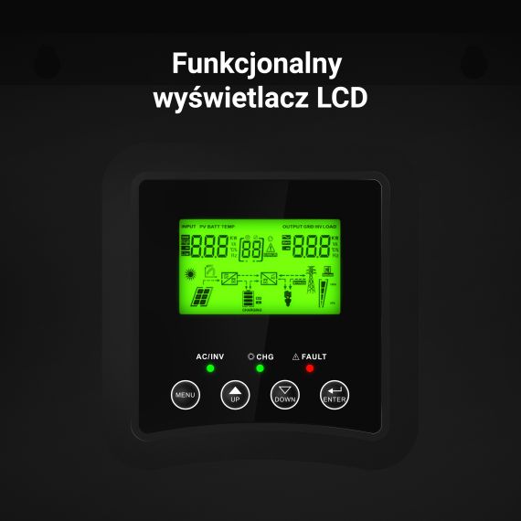 Solar Inverter Off Grid Inverter med MPPT Solar Charger 48VDC 230VAC 3000VA / 3000W Pure Sine Wave - TISTO Solar Inverter Off Grid Inverter med MPPT Solar Charger 48VDC 230VAC 3000VA / 3000W Pure Sine Wave - TISTO