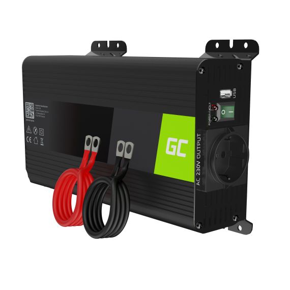 Convertisseur de tension Onduleur 12V à 230V 500W / 1000W Onde sinusoïdale pure - TISTO