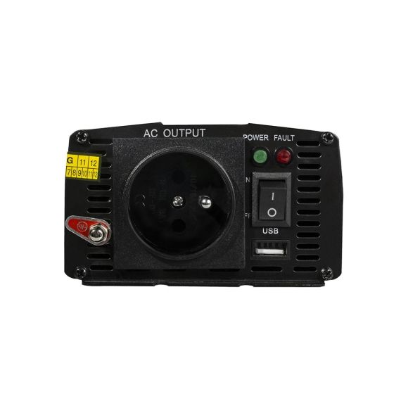 Spänningsomvandlare Inverter 24V till 230V 300W / 600W Ren sinusvåg - TISTO Spänningsomvandlare Inverter 24V till 230V 300W / 600W Ren sinusvåg - TISTO