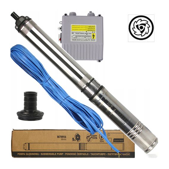 Többfokozatú mélykút szivattyú 70 l/perc 63 m 750 W 98 mm 230 V - TISTO