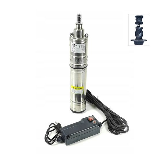 Hlubinné vrtné monoblokové čerpadlo 25 l/min 60 m 550 W 100 mm 230 V - TISTO